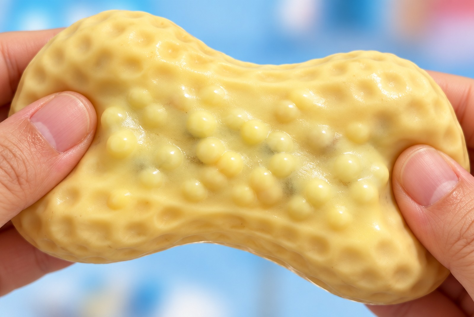 Tiny beads inside a squishy