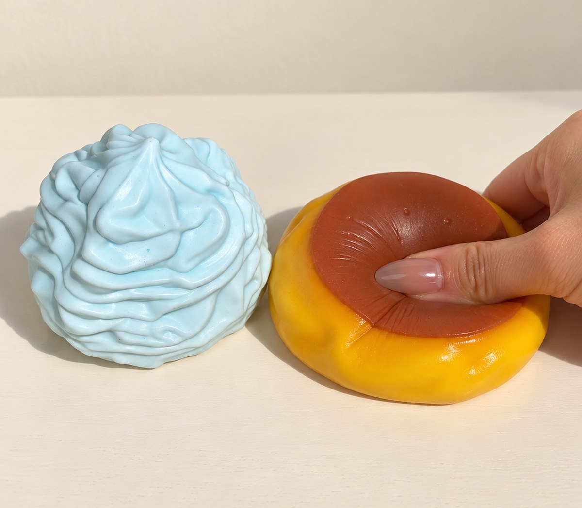Pudding and cream squishies