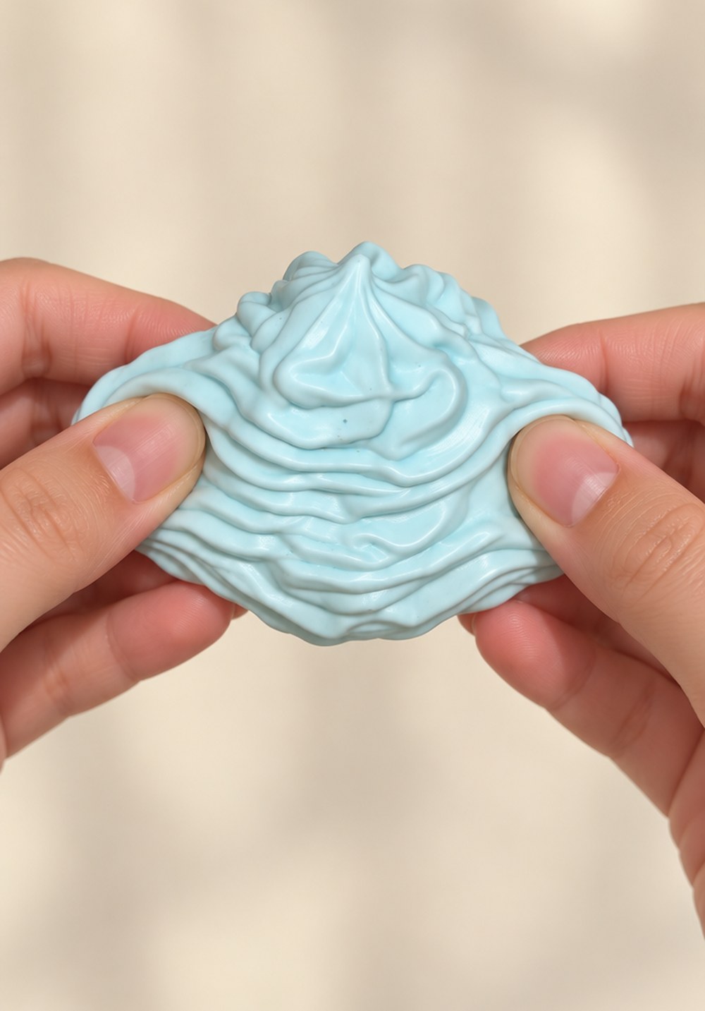 Stretching a squishy to warm it up