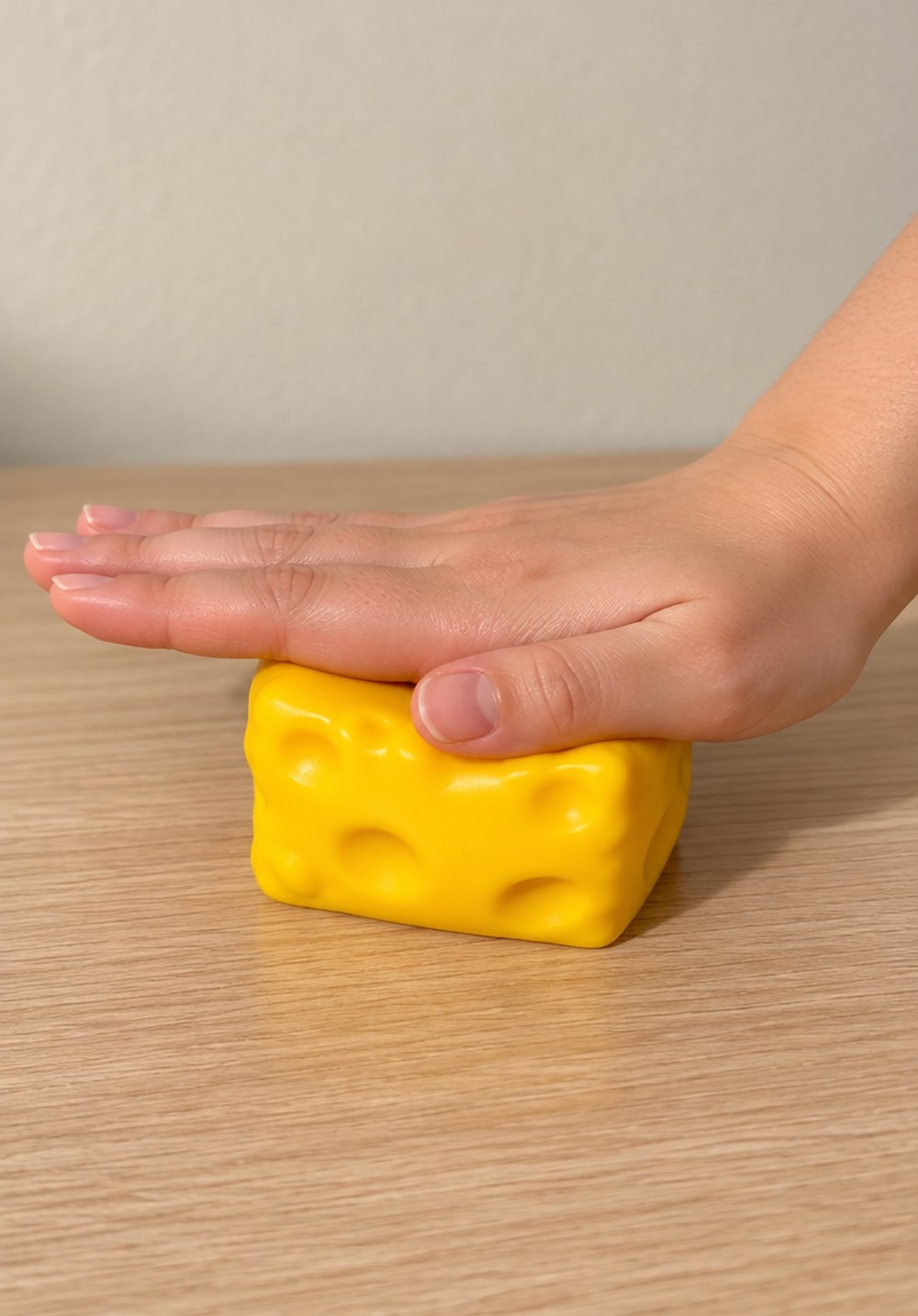 Squeezing a squishy with the palms