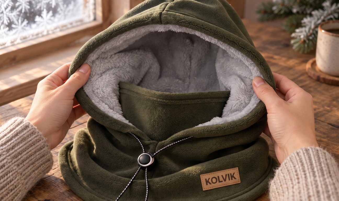 Sherpa lining inside the hood