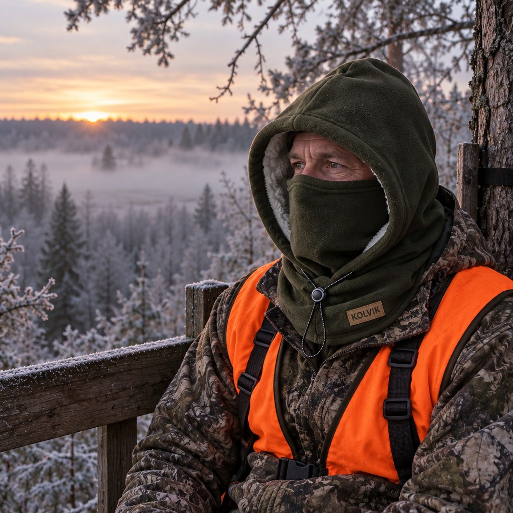 Hunter in a tree stand