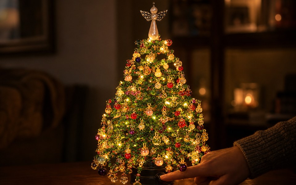 Switching the tree lights on