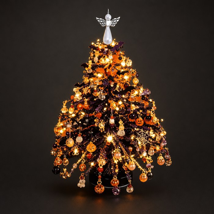 Halloween Glow beaded tree