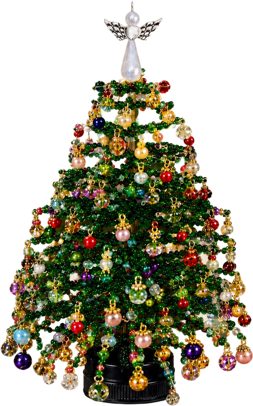 MerryBeads finished beaded Christmas tree