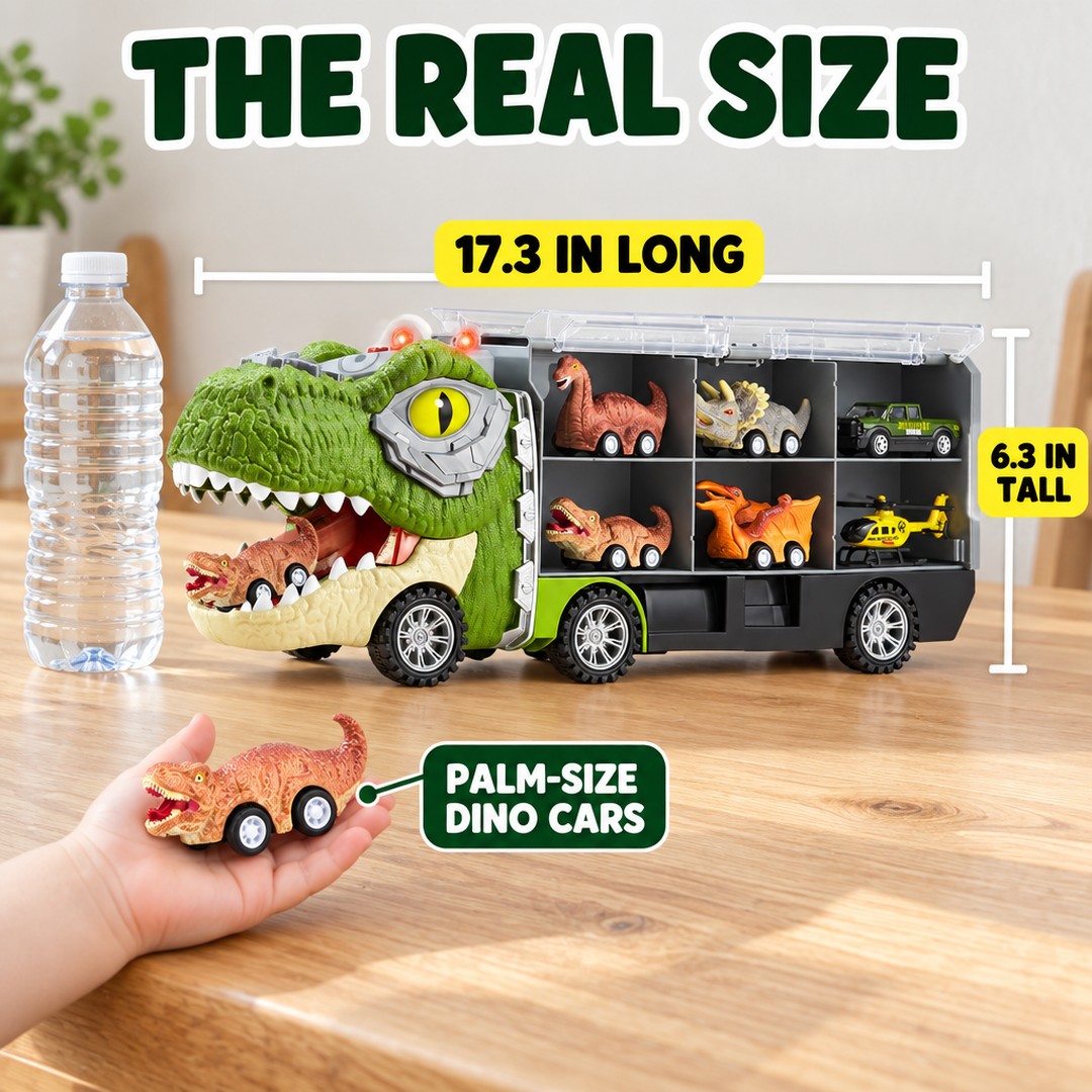 The truck with a measurement line marking 17.3 inches