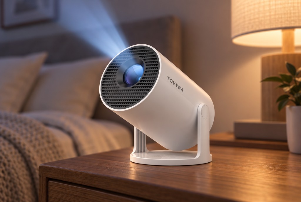 Tovyra Mini projector head turning on its stand